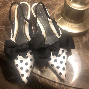 Zara polka dot kitten heel 40